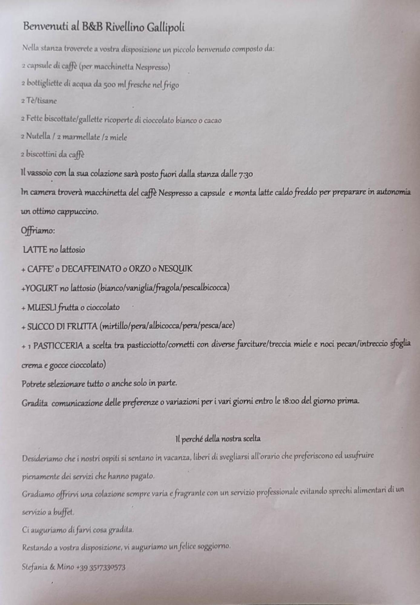 B&B Rivellino Gallipoli Extérieur photo